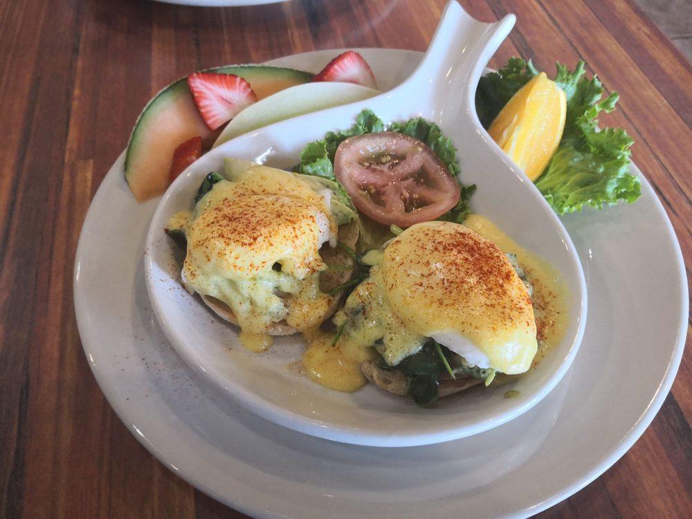 Egg Benedict · Toasted English muffin, Canadian bacon and poached eggs topped with hollandaise sauce.