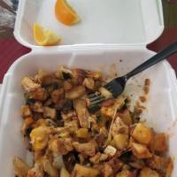 Santa Clara · Grilled diced chicken breast, onions, green peppers, zucchini, mushrooms, Cajun seasoning, h...