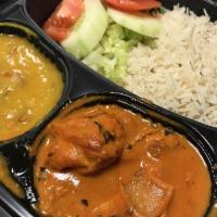 Chicken Tikka Masala · Tender boneless pieces of chicken cooked with tomatoes, bell peppers, onions and tomatoes, f...