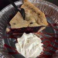 Mixed Berry Pie Slice · A mix of 3 fresh berries of the day. Delivered cold with heating directions.