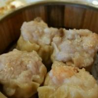 Pork and Shrimp Siu Mai · Filled with pork, shrimp, shiitake mushroom, tobiko. 4 per order