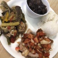 Pinakbet · Pork with eggplant and bitter melon.