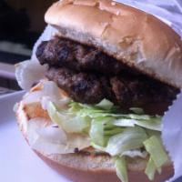Combo 3. Double Jumbo Burger · Sauce, tomatoes, onions, lettuce, pickles.
