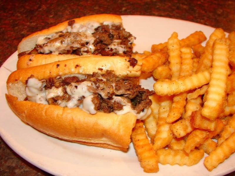 Philly Cheese Steak Sub · Served authentic with green peppers, onions and provolone cheese.