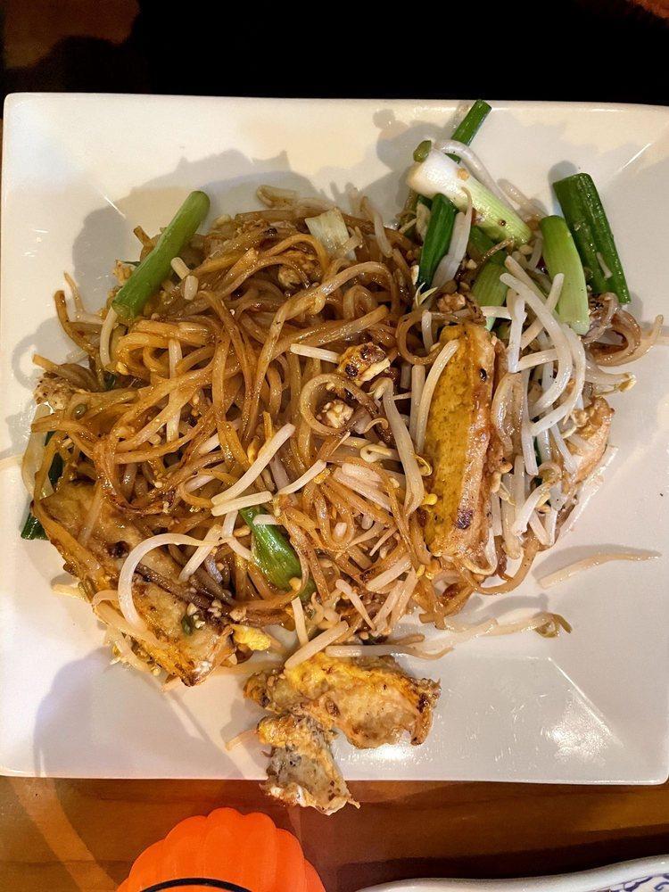 Pad Thai · Sauteed rice noodle with egg, bean sprouts and ground peanuts. 