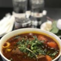 Beef Stew with Rice Noodle Soup · 