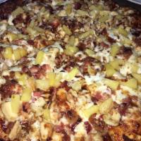 Pineapple Chicken Luau · A tropical treat! Grilled chicken, crispy bacon and juicy pineapple on KC Masterspiece BBQ s...