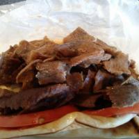 Chicago Gyro Meal · Hand carved seasoned beef and lamb with onions, tomatoes and original homemade tzatziki sauc...