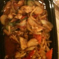 Mango Chicken · Shredded chicken and mango bell pepper, bamboo cooked with spicy sweet and sour sauce, serve...