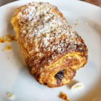 Chocolate Croissant · Croissants filled with chocolate.