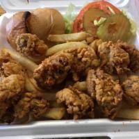 Fried Oyster Platter · Served with choice of Cajun fries, regular fries or shrimp fried rice. Includes your choice ...