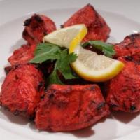Chicken Tikka Masala · Tender boneless chicken breast cubes marinated in spices, yogurt,and grilled then cooked wit...