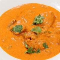 Chicken Makhani Boneless · Boneless chicken is cooked in mildly spiced tomato sauce, and cream. Served with 1 side dish.