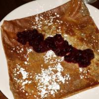 Lemon and Sugar Crepe with Berry Compote · 