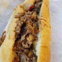 Giant Chipotle Cheesesteak Sandwich · 