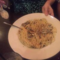 Pasta Mezzogiorno · garlic, olive oil, hot peppers, kale, and Italian sausage or chicken