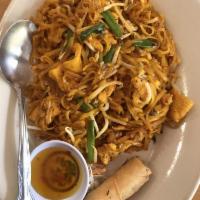 Pad Thai · Stir fried rice noodles with egg, bean sprout and scallion in special tamarind sauce with gr...