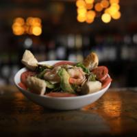 Marionette Salad · Mixed lettuce, fresh tomato, parmesan, shrimp, and avocado. All salads coming with bread and...
