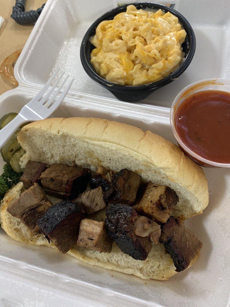 Burnt End Sandwich · Slow-smoked beef or pork burnt ends. Served on a toasted hoagie bun.