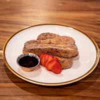 Java French Toast · slices of brioche dipped in orange scented batter, pan sautéed, dusted with cinnamon sugar, ...