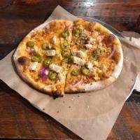 Southern Heat Pizza · House-made Buffalo sauce, melted mozzarella cheese, with red onions, fresh jalapenos, topped...