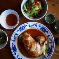 Roasted Chicken with Scallion Ginger · 