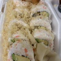 Crunch Roll · In: shrimp tempura, imitation crab, avocado