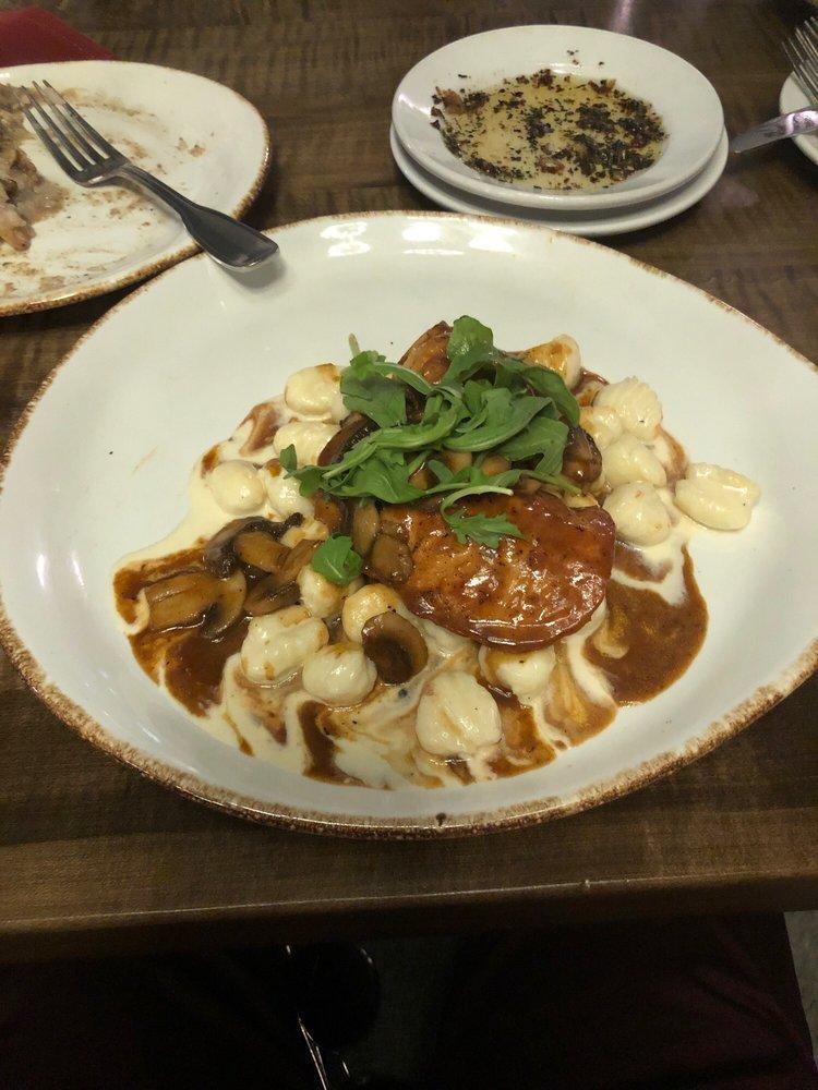 Chicken Marsala · Served with a side of Pecorino gnocchi.