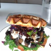 Portabella Mushroom Waffle Sandwich · 