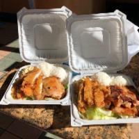 Chicken Combo · A combination of our favorite BBQ Chicken and Chicken Katsu. A delight for chicken lovers!