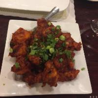 Gobi Manchurian · Cauliflower florets. Coated in a Manchurian sauce made from scratch (ginger and garlic, soy ...