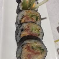 Spicy Combo Roll · Tuna, hamachi, butter fish and spicy mayo.