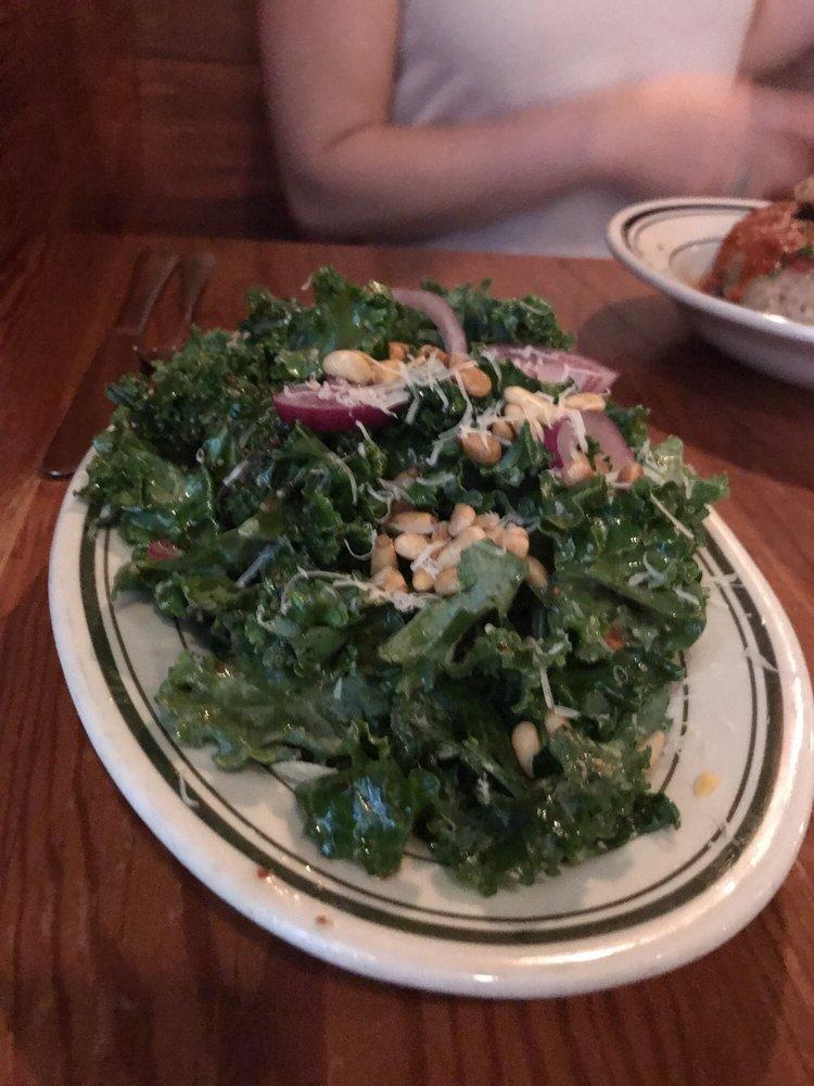 Kale Salad · Kale, Citrus Vinaigrette, Pickled Red Onions, Parmesan Cheese, Toasted Pine Nuts