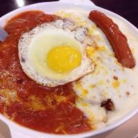 Ns13. Hot Dog & Egg Macaroni Soup · 