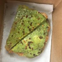 The Avocado Toast · Organic Sprouted Grained Bread or Gluten Free Bread, Organic Avocado, Organic Sea Salt, Orga...
