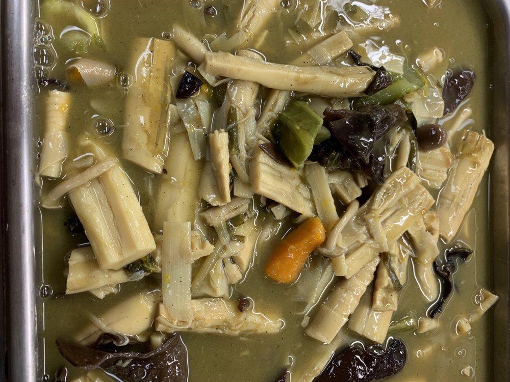Bamboo Soup · Bamboo, mushroom, pumpkin, chili and herbs in yanang broth.