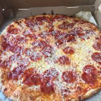 Pepperoni Pizza · Tomato sauce and mozzarella cheese.