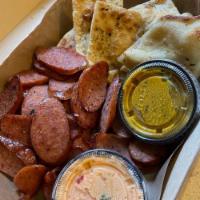 Smoked Sausage Pimento Cheese with Wood Fired Toast · 