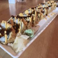 Spicy Tuna Crunch Maki Specialty · Spicy tuna, avocado, cream cheese, crunchy outside, and house sauce. Whole roll fried.