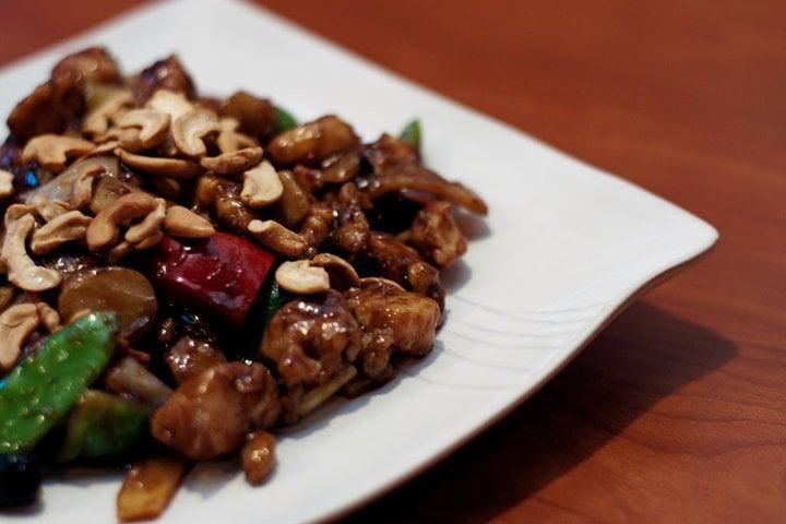Kung Pao Chicken · Chicken, cashew nut, celery, peapod, carrot, bell pepper and onion.