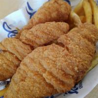 Chicken 'n Chips · 3 strips of breast tenderloin served with french fries.