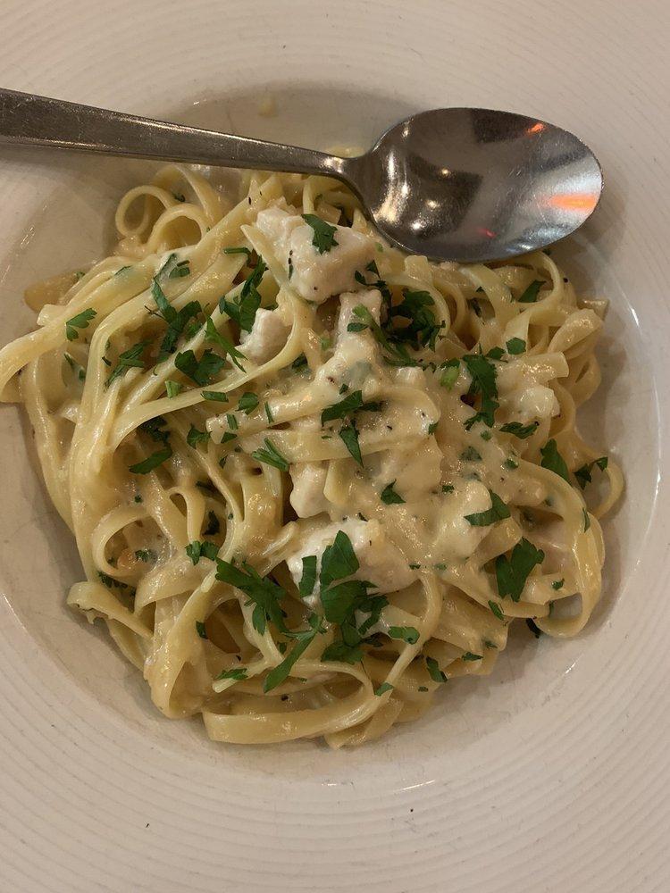 Garlic Cream Fettuccine · Our garlic Parmesan cream sauce with fresh Italian parsley. Vegetarian.