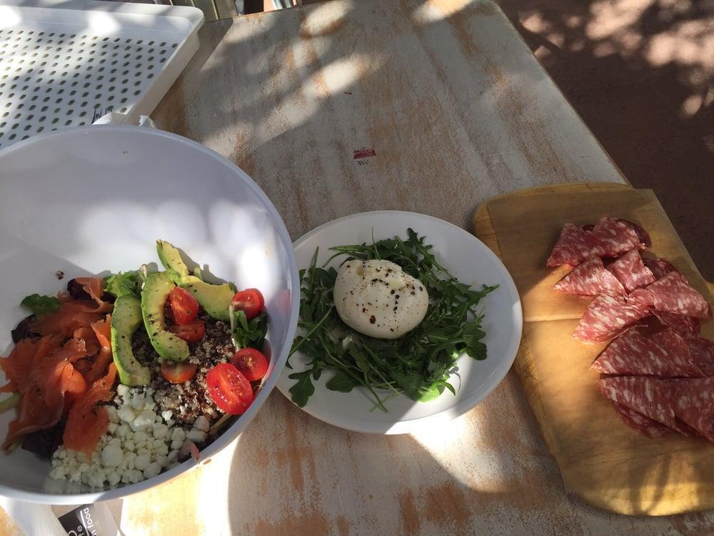 Quinoa Salad · Quinoa, smoked salmon and cherry tomatoes.