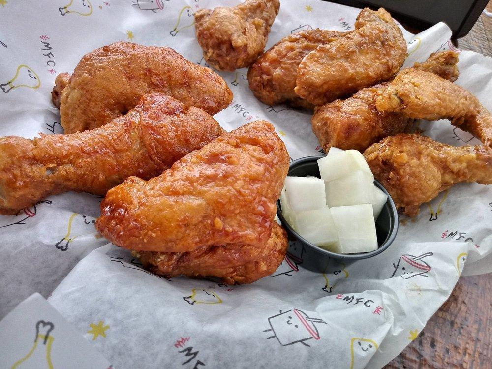 Drumsticks · Our signature chicken is fried with our special technique
giving it an amazing crunch. Our sauces are always brushed on
by hand.