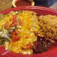 Two Cheese and Onion Enchilada Lunch · 