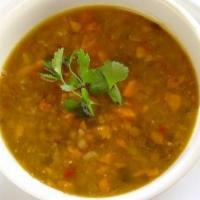 Lentil Soup · Spicy and unique, freshly made from red lentil. Vegetarian.
