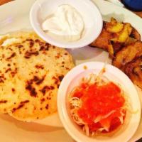 1 Pieces Tamale De Elote and Cheese Pupusa · 