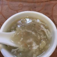 Seafood Fish Maw Soup · Canh bong ca do bien.