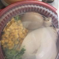 Shio Chicken · Chicken Broth, Sous Vide Chicken Breast, Soft Boiled Egg, Green Onion, Sweet Corn, Shredded ...