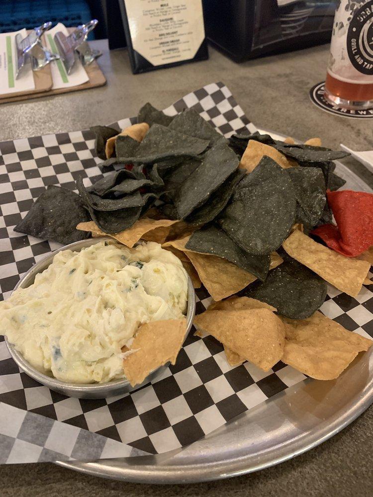 Spinach Artichoke Dip with Chips · 